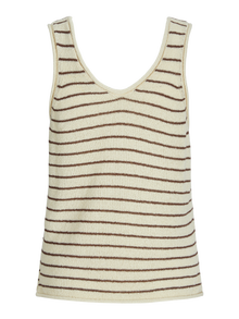 Jack & Jones Kadın Kalın Askılı Triko Bluz - Amara -Bone White - 12275494