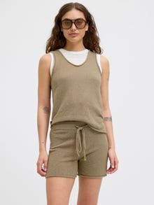 Jack & Jones Kadın Kalın Askılı Triko Bluz - Amara -Coriander - 12275494
