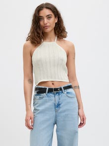 Jack & Jones Kadın Boyundan Bağlamalı Bluz - Zoella -Vanilla Ice - 12275501