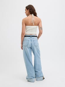 Jack & Jones Kadın Boyundan Bağlamalı Bluz - Zoella -Vanilla Ice - 12275501