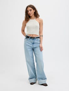Jack & Jones Kadın Boyundan Bağlamalı Bluz - Zoella -Vanilla Ice - 12275501