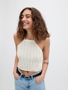 Jack & Jones Kadın Boyundan Bağlamalı Bluz - Zoella -Vanilla Ice - 12275501