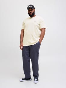Jack & Jones Büyük Beden Göğüs ve Sırt Baskılı Tişört - Jackıe -Moonbeam - 12275788