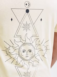Jack & Jones Büyük Beden Göğüs ve Sırt Baskılı Tişört - Jackıe -Moonbeam - 12275788