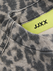 Jack & Jones Kadın Leopar Desenli Kolsuz Bluz - Sarah -Thunderstorm - 12276259