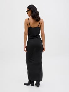 Jack & Jones Kadın Degaje Yaka Askılı Elbise - Maja -Black - 12276308
