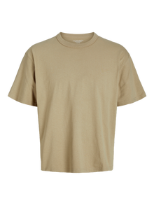 Jack & Jones Erkek Oversize Kısa Kollu Tişört - Lucca -Crockery - 12276585