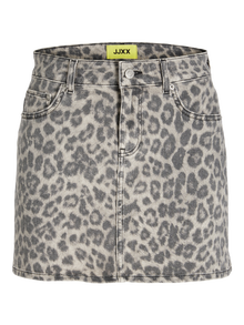 Jack & Jones Kadın Leopar Desen Etek - Sarah -Thunderstorm - 12276793