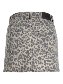 Jack & Jones Kadın Leopar Desen Etek - Sarah -Thunderstorm - 12276793