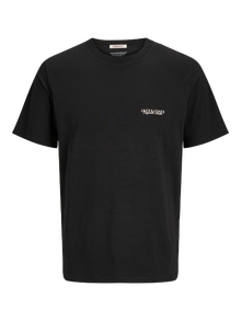Jack & Jones Erkek Göğüs ve Sırt Baskılı Tişört - Canggu -Black - 12276819