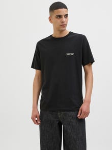 Jack & Jones Erkek Göğüs ve Sırt Baskılı Tişört - Canggu -Black - 12276819