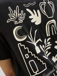 Jack & Jones Erkek Göğüs ve Sırt Baskılı Tişört - Canggu -Black - 12276819