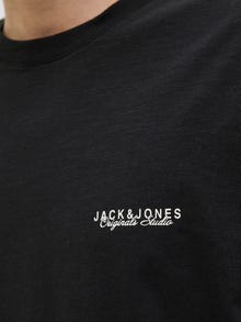Jack & Jones Erkek Göğüs ve Sırt Baskılı Tişört - Canggu -Black - 12276819