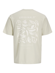 Jack & Jones Erkek Göğüs ve Sırt Baskılı Tişört - Canggu -Celadon Tint - 12276819