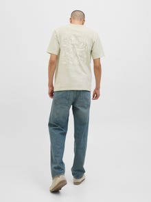 Jack & Jones Erkek Göğüs ve Sırt Baskılı Tişört - Canggu -Celadon Tint - 12276819