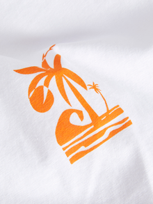 Jack & Jones Kadın Bisiklet Yaka Baskılı Tişört - Carly -Bright White - 12276974