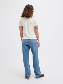 Jack & Jones Kadın Bisiklet Yaka Baskılı Tişört - Carly -Blanc de Blanc - 12276974