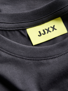 Jack & Jones Kadın Bisiklet Yaka Baskılı Tişört - Carly -Phantom - 12276974