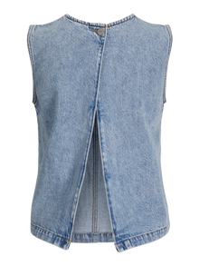 Jack & Jones Kadın Sırt Detaylı Denım Bluz - Dora -Light Blue Denim - 12277036