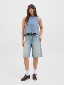 Jack & Jones Kadın Sırt Detaylı Denım Bluz - Dora -Light Blue Denim - 12277036