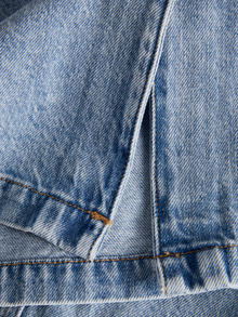 Jack & Jones Kadın Sırt Detaylı Denım Bluz - Dora -Light Blue Denim - 12277036