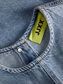 Jack & Jones Kadın Sırt Detaylı Denım Bluz - Dora -Light Blue Denim - 12277036