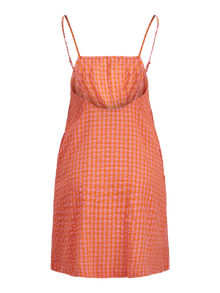 Jack & Jones Kadın Askılı Sırt Detaylı Elbise - Petra -Persimmon Orange - 12277416