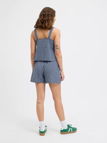 Jack & Jones Kadın Kalın Askılı Ekose Desenli Bluz - Petra -Skyway - 12277417