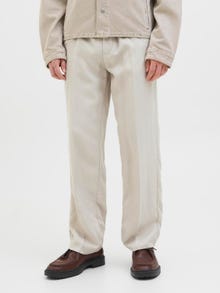 Jack & Jones Bol Kalıp Orta bel Katlanmış etek uçları Pantolonlar -Silver Lining - 12277641