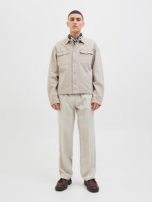 Jack & Jones Bol Kalıp Orta bel Katlanmış etek uçları Pantolonlar -Silver Lining - 12277641