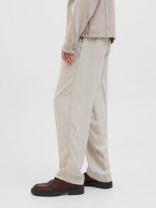 Jack & Jones Bol Kalıp Orta bel Katlanmış etek uçları Pantolonlar -Silver Lining - 12277641