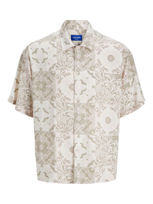 Jack & Jones Büyük Beden Desenli Gömlek - Hydra -Tickled Pink - 12277649