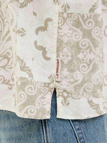 Jack & Jones Büyük Beden Desenli Gömlek - Hydra -Tickled Pink - 12277649