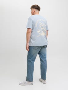 Jack & Jones Büyük Beden Baskılı Tişört - Bellagıo -Skyway - 12277664