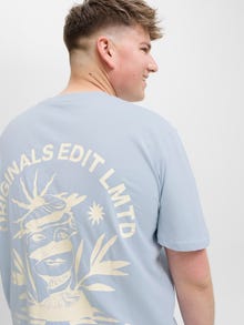 Jack & Jones Büyük Beden Baskılı Tişört - Bellagıo -Skyway - 12277664