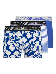 Jack & Jones Erkek Desenli 3'lü Boxer Paketi - Hawaıı -Beaucoup Blue - 12277684