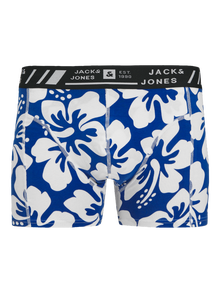 Jack & Jones Erkek Desenli 3'lü Boxer Paketi - Hawaıı -Beaucoup Blue - 12277684