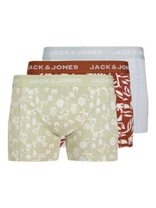 Jack & Jones Erkek 3'lü Boxer Paketi - Corals -Desert Sage - 12277701