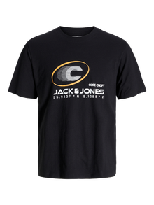 Jack & Jones Rahat Kalıp Bisiklet Yaka Tişört -Black - 12277744