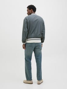 Jack & Jones Beyzbol Yaka Nervürlü manşetler Düşük omuzlar Otw Bomber Ceket -Stormy Weather - 12277898