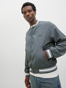 Jack & Jones Beyzbol Yaka Nervürlü manşetler Düşük omuzlar Otw Bomber Ceket -Stormy Weather - 12277898
