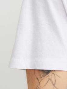 Jack & Jones Erkek Logo Baskılı Tişört - Cyber -White - 12277924