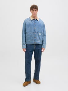 Jack & Jones Erkek Eddıe 061 Loose Fıt Jean -Blue Denim - 12278087
