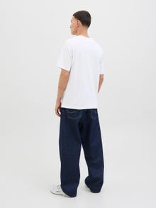 Jack & Jones Erkek Logo Baskılı Tişört - Hayato -White - 12278508