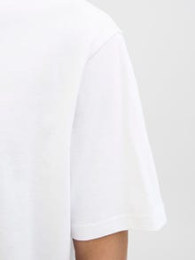 Jack & Jones Erkek Logo Baskılı Tişört - Hayato -White - 12278508