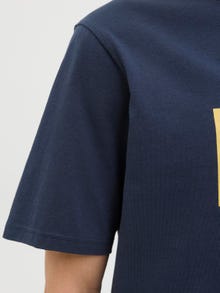 Jack & Jones Erkek Logo Baskılı Tişört - Hayato -Sky Captain - 12278508