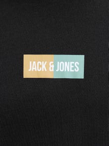 Jack & Jones Erkek Logo Baskılı Tişört - Pan -Black - 12278509
