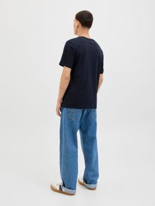 Jack & Jones Erkek Logo Baskılı Tişört - Geplas -Sky Captain - 12278523