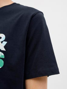 Jack & Jones Erkek Logo Baskılı Tişört - Geplas -Sky Captain - 12278523