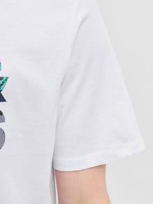 Jack & Jones Erkek Logo Baskılı Tişört - Geplas -White - 12278523